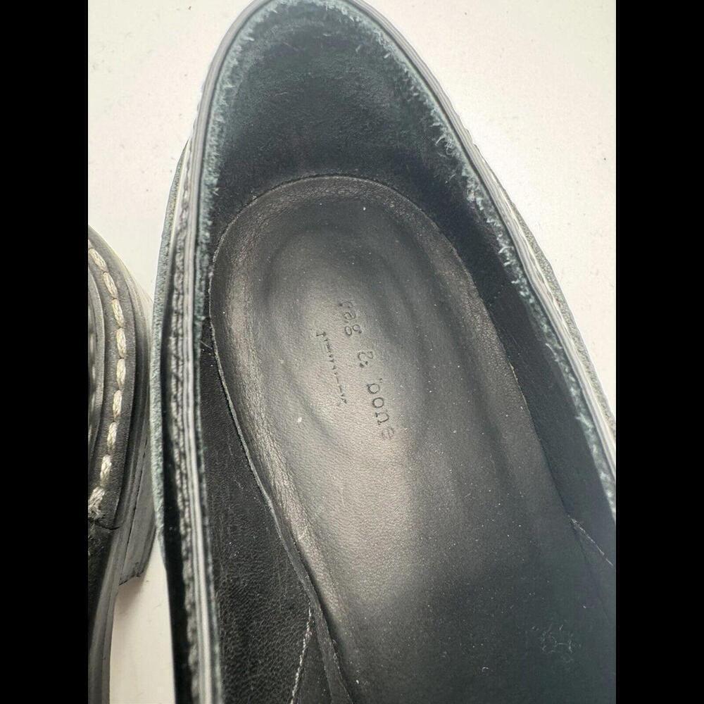 Rag & Bone Kenton Patent Leather Derby Oxfords Shoes Black Size 39 EU, 9 US - Picture 6 of 8